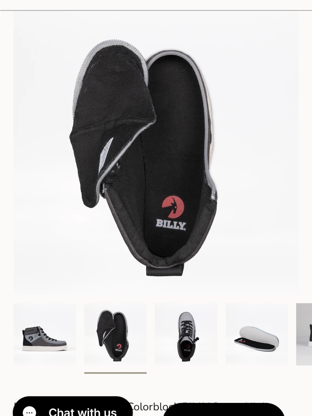 Kids Casual High-Top Sneakers in Gray and Black - Picture 11 of 15